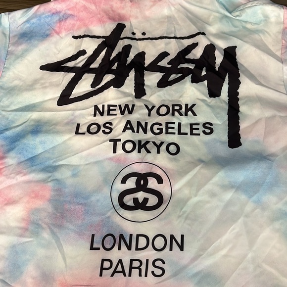 STUSSY Y2K COTTON CANDY TIE DIE ZIP UP WINDBREAKER UNISEX - Picture 2 of 12